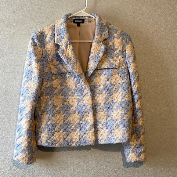 EXPRESS HOUNDSTOOTH BLAZER JACKET! - Picture 2 of 6
